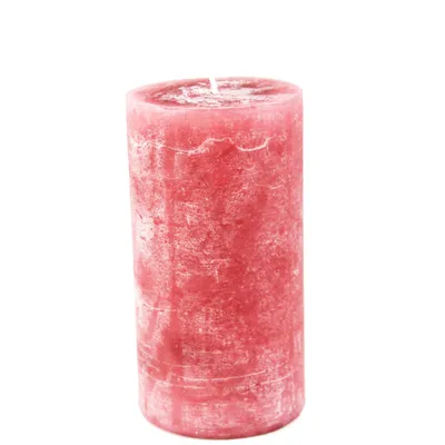 Produktbild von Stumpenkerze rosenholz durchgefärbte Kerze aus Paraffin Höhe 15cm