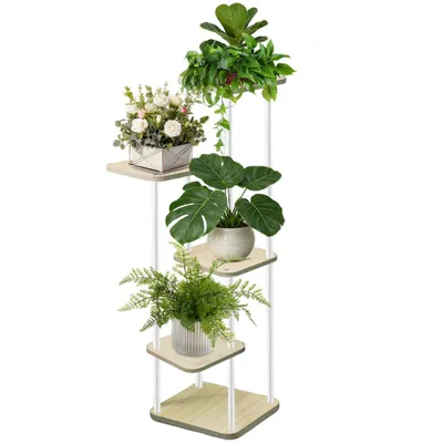 Produktbild von 5 Etagen Pflanzenständer Blumenständer platzsparender aus Metall für Balkon Garten Wohnzimmer
