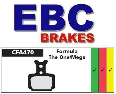 Image de CFA470HH - Plaquettes de frein vélo EBC Brakes (frittées)