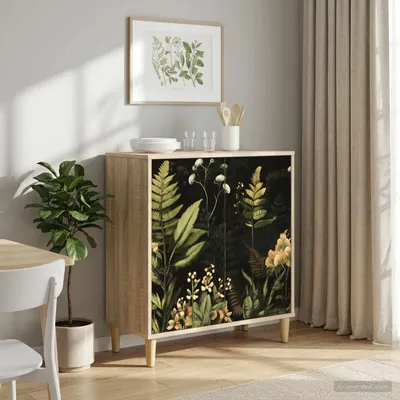 Immagine prodotto di vidaXL Credenza laterale RHENEN, finitura Sonoma, 69 x 33 x 75 cm, realizzata in legno composito