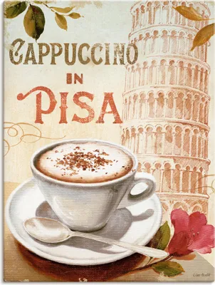 Produktbild von ARTland Leinwandbild Kaffee in Europa IV Größe: 30x40 cm