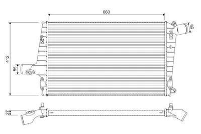 Produktbild von VALEO 817865 Ladeluftkühler LLK für AUDI A6 Avant (4B5, C5) Turbo Intercooler