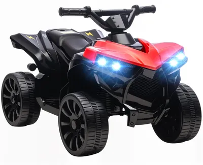 Produktbild von Kinder Quad Elektro 6V Kinderquad mit Vorwärts-, Rückwärtsfunktion, Musik, LED-Scheinwerfer Rot