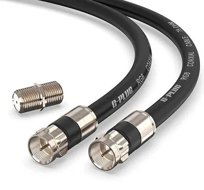 Zdjęcie produktu dla Kabel koncentryczny RG6 75 ohm 3M zestaw z złączami przedłużacz internet