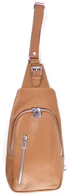 Productafbeelding van Giuliano Lederen crossbody -  Italy - Cognac