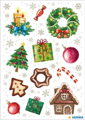 Produktbild von HERMA Weihnachts Sticker DECOR "Weihnachtszeit" 3 Blatt à 12 Sticker