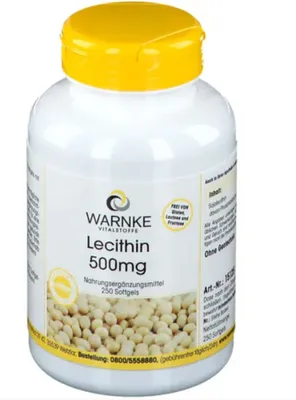 Obrázek produktu pro Doplněk stravy Warnke Vitalstoffe Lecithin, 250 kapslí