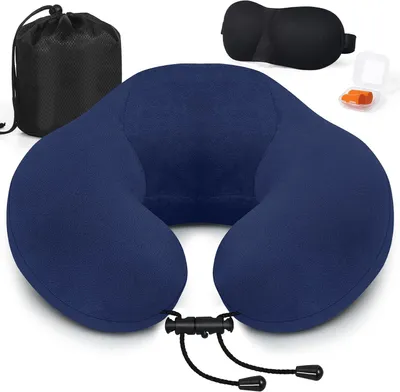 Imagen del producto de Almohada ergonómica para el cuello, de 30 x 25 x 10 cm, ideal para viajes en avión