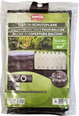 Produktbild von Jufol Abdeckplane 0,8 x 5 m = 4 m² - 210 g/m² braun