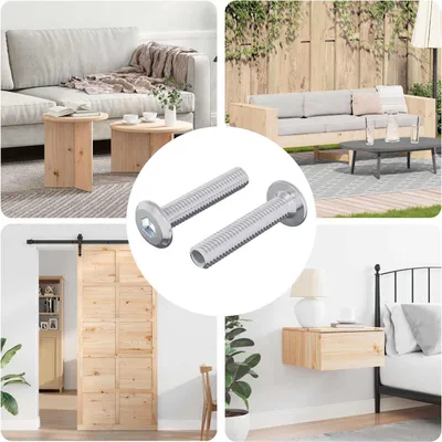 Produktbild von "SALE 2026"Schraube mit Sperre Uni 2 pcs - modernes Design - Silber M6x30 mm Stahl DE319827 - Garten & Heimwerken