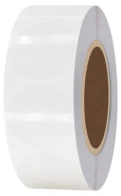 Produktbild von Klare, runde Etiketten für Verpackungen, 2,5 cm Durchmesser – 1000 Stück pro Rolle