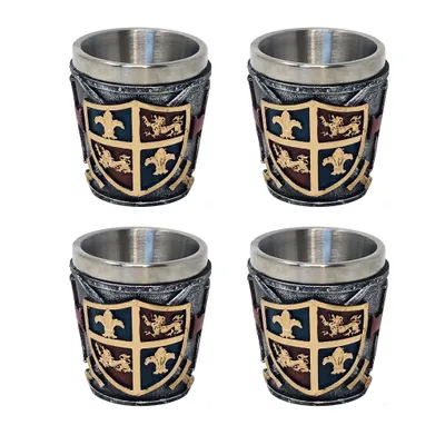 Produktbild von 4er Set Schnapsbecher Shotglas Wappen