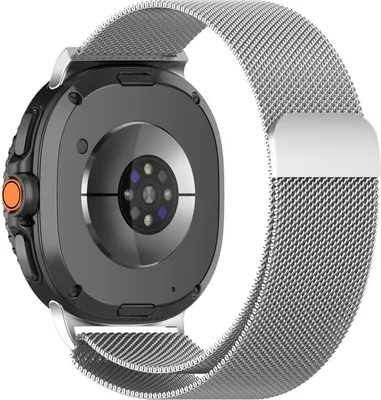 Produktbild von Für Samsung Galaxy Watch 8 / 8 Classic Milan Metall Stahl Mesh Armband mit Magnetverschluss Silber