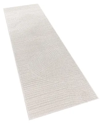 Produktbild von Outdoor Teppich Wetterfest Balkon Wohnzimmer Skandinavisches Boho Einfarbig Grösse 80x150 cm