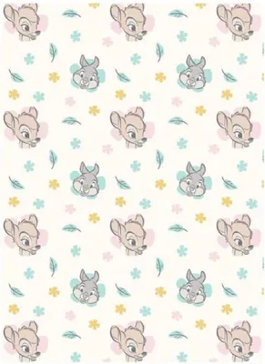 Zdjęcie produktu dla Flanelowy kocyk dziecięcy Disney Bambi - Miękki komfort w rozmiarze 150 x 110 cm