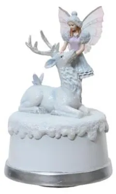 Productafbeelding van Muziekdoos polyrsn b12h17 cm trnspnt kerst Decoris