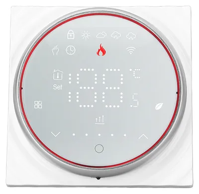 Produktbild von Smart-Home-Thermostat mit LED-Anzeige, programmierbarer Fußbodenheizungsregler für Haushaltsgeräte, 95–240 V Wechselstrom, weiß