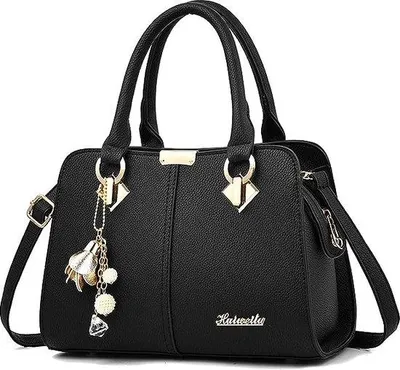 Productafbeelding van Unyqoos® Dameshandtas – waterdicht Polyurethanleer, elegante tote/shopper met 6 compartimenten aan de binnenkant, verstelbare schouderband en handgrepen, 28 x 10 x 20 cm