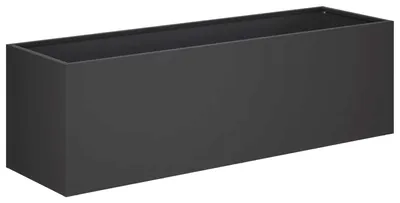 Obrázok produktu pre vidaXL Záhradný kvetináč, čierna farba, 80 x 30 x 30 cm, vyrobený z pozinkovanej ocele
