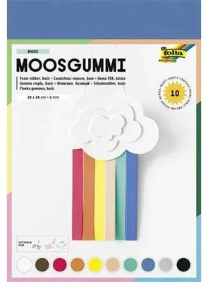 Moosguma, 20x29 cm, 10 listov, FOLIA "Basic", 10 rôznych farieb
