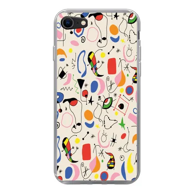 Produktbild von MuchoWow® Handyhülle Schutzhülle Hülle für iPhone SE 2020 Muster - Abstrakt - Kunst Silikon Softcase Handy Hülle - Kartenbesitzer