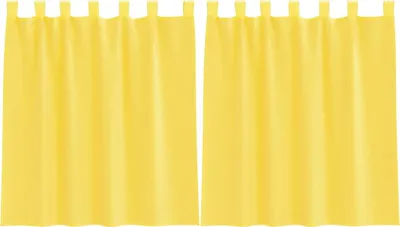 Zdjęcie produktu dla vidaXL Zasłony woalowe z pętelkami 2 szt. Żółty 140x140 cm