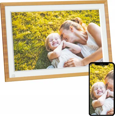 Zdjęcie produktu dla AGFAPHOTO Ramka na zdjęcia 10'' z Wi-Fi i ekranem dotykowym (FRAMEO) w kolorze drewna