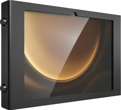 Produktbild von Compulocks Galaxy Tab S9+/S9FE+ 12.4" Apex Secured Enclosure Wall Mount - Gehäuse - tragbare, freiliegende Front-/Rückkamera und Sensoren - für Tablett - verriegelbar - Metallrahmen - Schwarz - Bildschirmgröße: 27.9 cm (12.4") - auf Bodenstativ montierbar