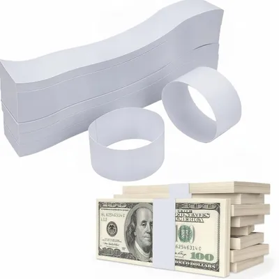Imagen del producto de InAndOutdoorMatch - Bandas para billetes - Autoadhesivas - Blancas, Imagen generada por IA