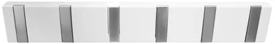 Image de HOME It® Porte-manteau Flex avec 6 crochets 48,4 × 2,2 x 7,2 cm blanc