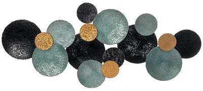 Image de Décoration murale métallique en 3D, design moderne, décoration d'intérieur, multicolore