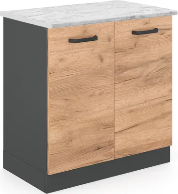 Immagine prodotto di Mobile lavello cucina Vicco R-Line Rovere dorato 80 cm PL Marmo, Model 45525