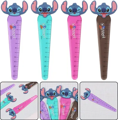 Produktbild von DISNEY Stitch Kinder Lineal, mit Figur, Schule 12 cm