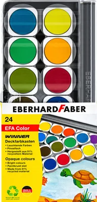 Image de EBERHARD FABER 578324 EBERHARD FABER boîte de couleurs couvrante WINNER, 24 couleurs