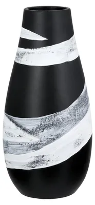 Produktbild von Gilde Vase, rund, "Escovus", Keramik, schwarz, VE 2, H. 28.5 cm, D. 14 cm 58545 4063387585450
