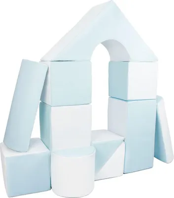 Produktbild von Schaumstoffblöcke-Riesenbausteine 11 Stück weiß-blau