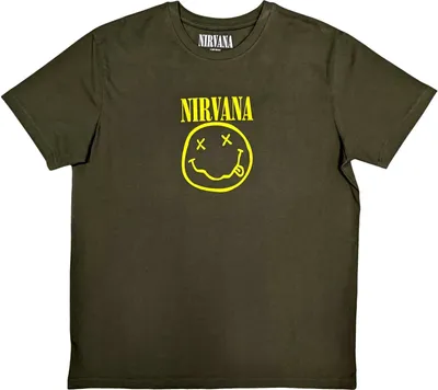 Produktbild von Nirvana Yellow Happy Face Green S T-Shirt