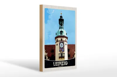 Produktbild von Holzschild Reise 20x30cm Leipzig Deutschland Kirche Stadttour