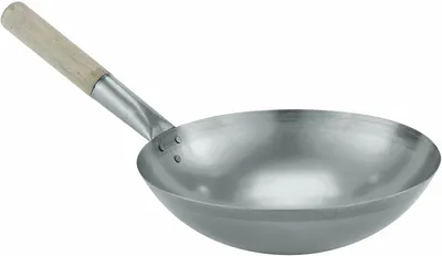 Produktbild von Paderno Wokpfanne – mit Holzgriff – ø 31 cm – ohne Antihaftbeschichtung