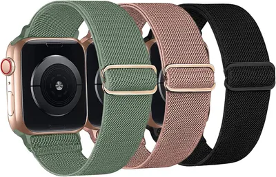 Produktbild von 3X Armband Für Apple Watch 38/40/41 Se/9/8/7/6/5/4/3/2/1 Pink Grün Schwarz