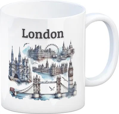 Produktbild von Skyline London Kaffeebecher mit Spruch London