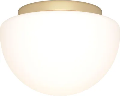 Produktbild von Deckenleuchte Metall Glas E27 rund Ø 31,5 cm in Gold Weiß Modern Deckenlampe