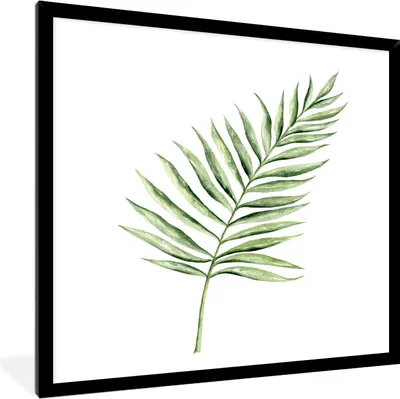 Produktbild von MuchoWow® MuchoWow® Gerahmtes Poster Pflanze - Aquarell 60x80 cm - Poster mit zchwarzem Bilderrahmen - Premium - Wanddeko Wohnzimmer