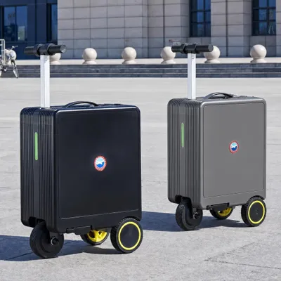 Zdjęcie produktu dla Walizka kabinowa elektryczna - fioletowa - 20 cali, z zamkiem TSA i wykonana z ABS