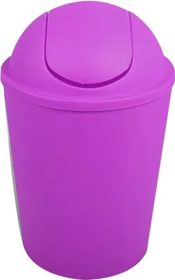 Zdjęcie produktu dla Pojemnik kosmetyczny MSV Pojemnik na odpady z pokrywą uchylną 5,5 l plastikowy fioletowy