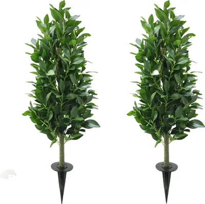 Image de Laurier artificiel, hauteur 90 cm, piquet inclus, vert