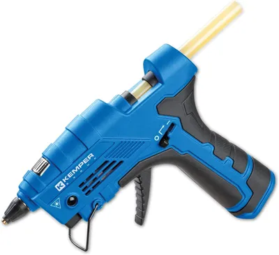 Zdjęcie produktu dla Bezprzewodowy pistolet do klejenia na gorąco Kemper 1067KIT – zapłon piezoelektryczny | W zestawie gaz i klej w sztyfcie | 60–90 min pracy | Profesjonalna jakość