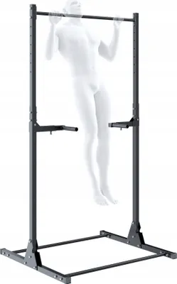 Image de Barre de traction fixe + station de dips avec pull-up bar Tour de traction pour musculation