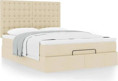 Produktbild von Möbel Ottoman-Bett mit Matratze Creme 140x200 cm Stoff - Klassische Betten 3313332