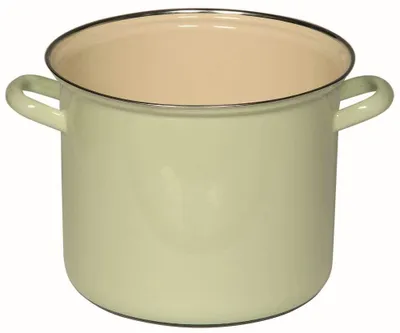 Produktbild von Riess Emaille Topf mit Chromrand Ø 22 cm, 6 l, nilgrün pastell